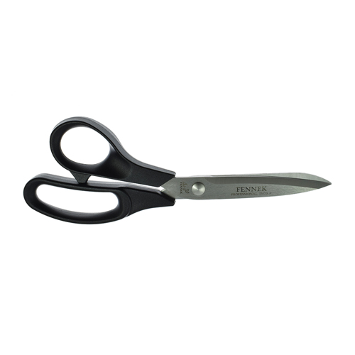 8.5" (21.5 cm) Left-Handed Inox Scissors, Plastic Handles (Inverted Handles and Blades) - FENNEK