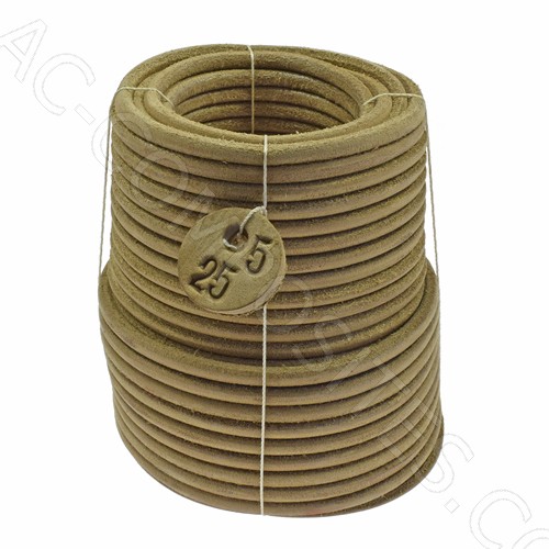 Courroie en Cuir Ø 5mm - Couleur Naturelle - pour Machine à Coudre (Rouleau 25m) - Made in Italy