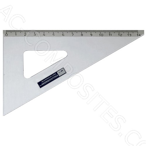 26cm Aluminum Set Square - 60 Degrees
