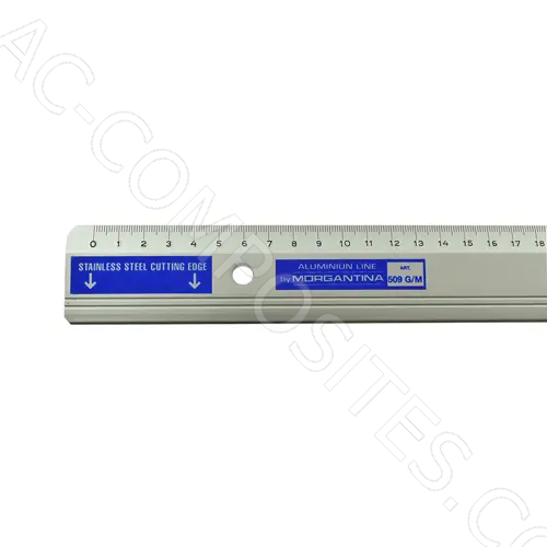 50cm Aluminum Millimeter Ruler with Rubber Base