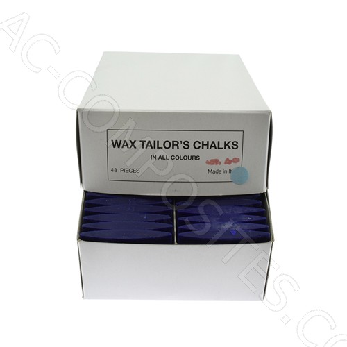 Tailor's Wax Chalks - BLUE - (48 pcs) - Made in Italy