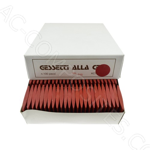 Tailor's Wax Chalks - RED - (100 pcs) - Made in Italy