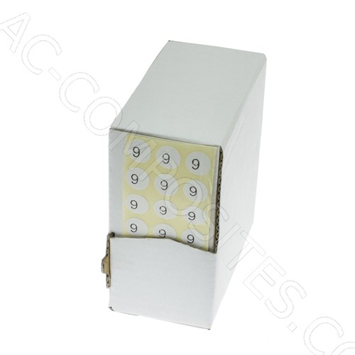 ETICHETTA ADESIVA DIAM.1 CM CON TAGLIA "9" (5000 PZ)