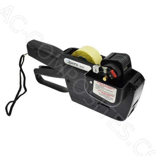 OPEN 2653 Labeler | 5 Fixed Characters, 3 Progressive - Labels 26X12mm (Made in Italy)