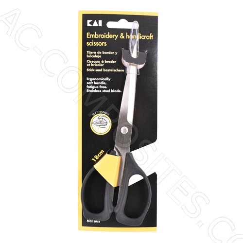 FORBICI INOX - 180 mm TESSILE SPITZ RETTE KAI # 318OS