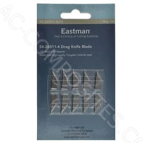 0,04” thick x 55 degree drag knife - Tungsten carbide steel, 10 pack - Eastman