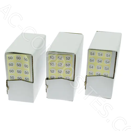 B897 | Adhesive Labels with Number Sizes - Ø 1 cm (5000 Pcs)