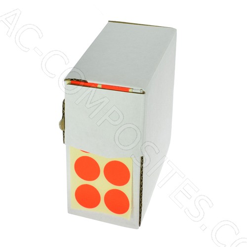 Defect Identification Sticker Ø 1,5 cm - FLUORESCENT RED (3000 Pcs)
