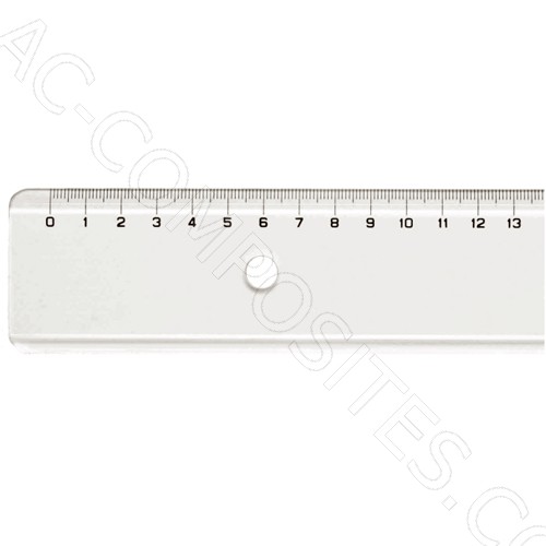 50cm Transparent Plastic Ruler (Made in Italy)