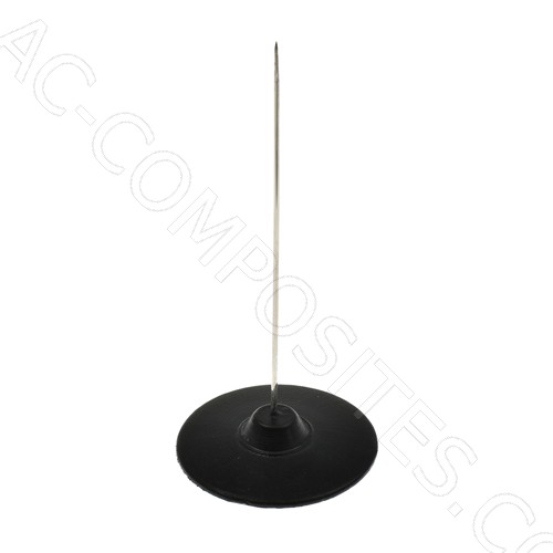 SPILLONE BASE PLASTICA NERA Ø 30 mm, LUNGHEZZA 55 mm - Ø 0,9 mm
