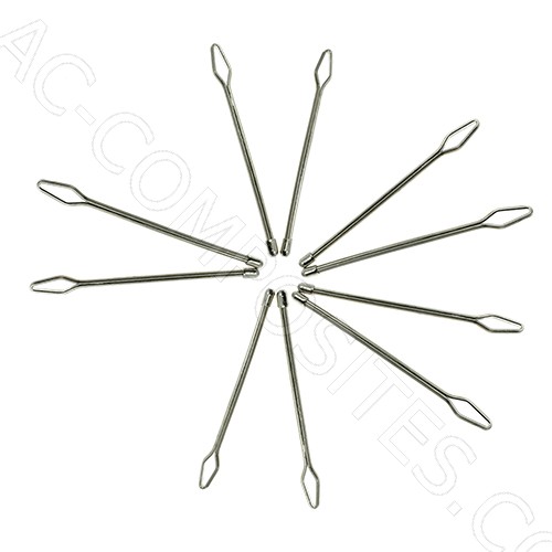 10pcs Easy Pull Stainless Steel Bodkin for Threading of Ribbon and Elastic Tape