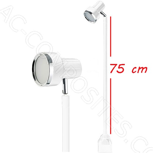White Gooseneck 30 LED Light Lamp with European Plug OBEIS # 830G-W