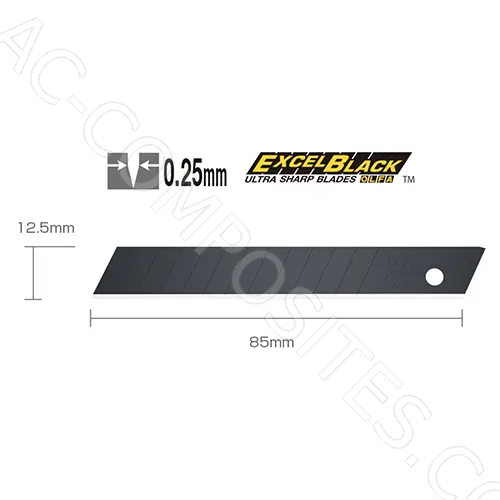 FWB-10 (OLFA) | 10 Ultra Sharp 12.5mm Blades in a Plastic Case