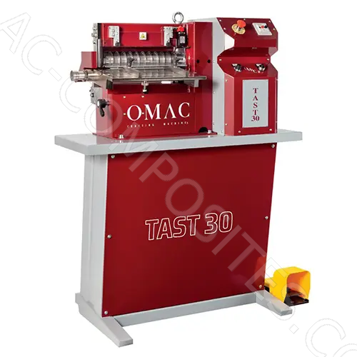 TAST30 OMAC | Mașină de Tăiat Benzi 300 mm cu Variator de Viteză 230V (Made in Italy)