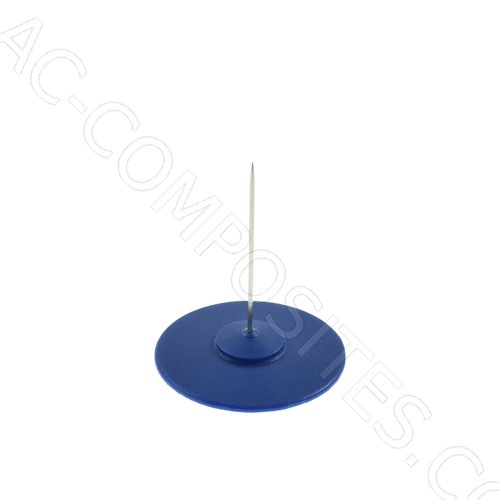SPILLONE BASE PLASTICA BLU LUNGHEZZA 30 mm - Ø 0,65 mm