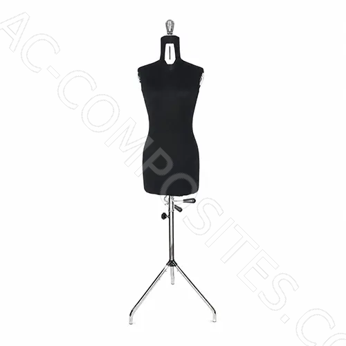 Mannequin Réglable avec Trépied - Femme - Tailles: 42 à 54 - NOIR - Made In Italy