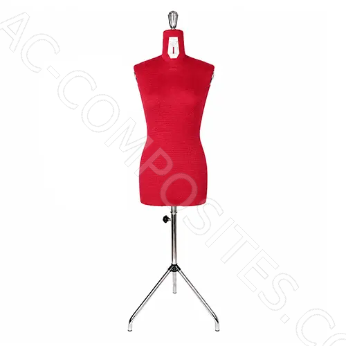 Adjustable Dummies with Tripod - Man- Sizes: 44 to 54  - RED- Made In Italy
