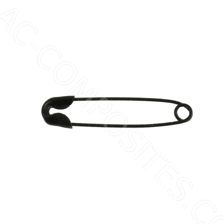 Safety Pins 22 mm BLACK Nickel-Plated (Box of 1000 Pcs)