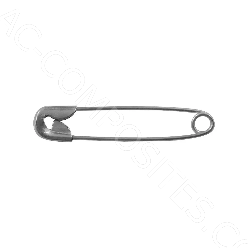 Safety Pins 44 mm SILVER Nickel-Plated (Box of 500 Pcs)