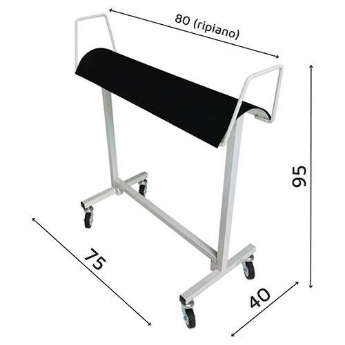 Four-Wheel Fabric Cutting Textile Trolley 40 x 80 x 80 (H) cm (Made in Italy)