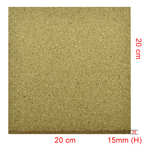 Cork Panel 20x20cm, Thickness 15mm