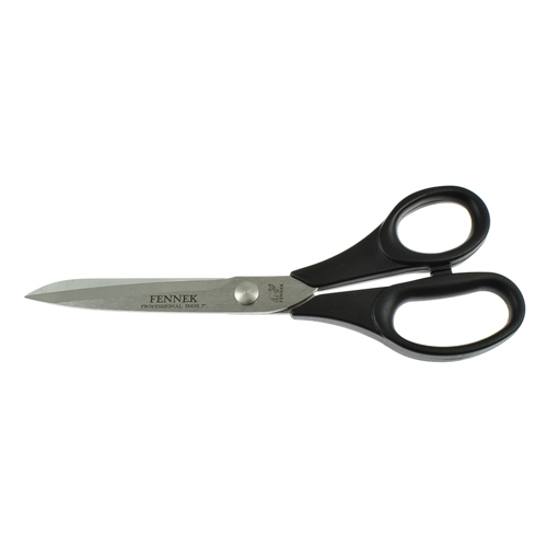 [C546/2] Ciseaux de Tailleur en Acier Inoxydable 18 cm (7"), Manches en Plastique - Made in Italy (FENNEK)