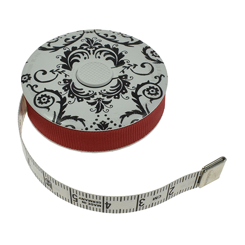 [B66] Roller Tape Measure cm/inch, 8mm x 150cm (60") PICCO BLACK