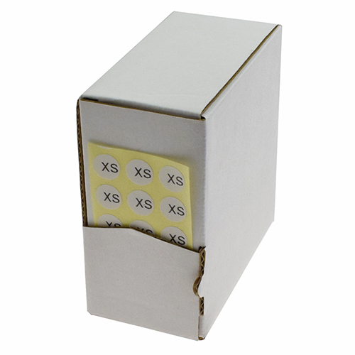 [B341/XS] Etichete Adezive pentru Mărime XS – Ø 1 cm (5000 Bucăți)