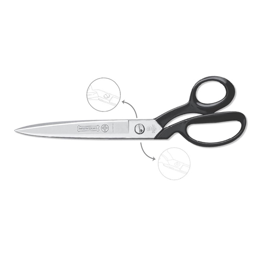 [C202/10] 10" Tailor Scissors, Slim Light, Nickel Plated # 498-10NP-KE (MUNDIAL)