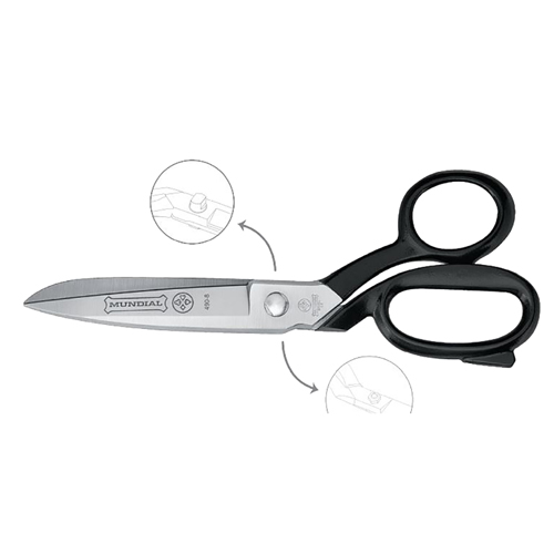 [C200/9] 9" Tailor Scissors, Micro-Serrated, Nickel Plated # 490-9NP-SR (MUNDIAL)