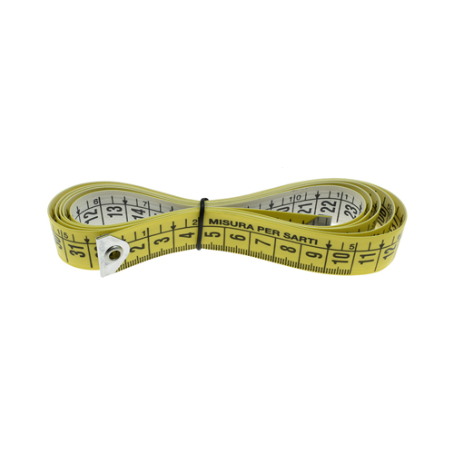 [B791] Cinta de Sastre de Fibra de Vidrio, Color Blanco/Amarillo (Ancho 20 mm) CM/CM (Caja de 12 pzs) - (Hecho en Italia)