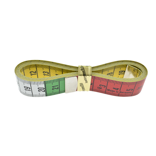 [B72] Tape Measure cm/cm, 18mm x 150cm (60") - Polyfibre, Color Decimetre Divisions
