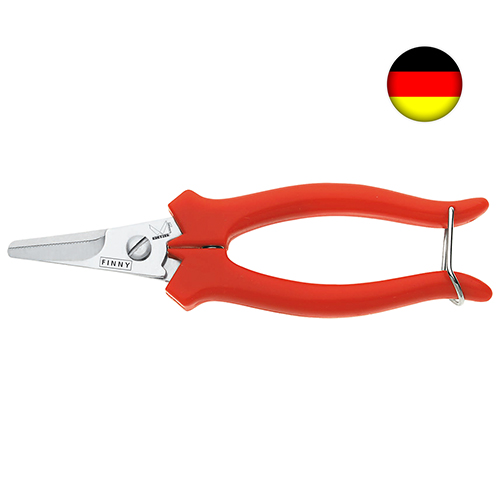 [C771] 766714 Finny Classic KRETZER | Stainless Steel Serrated Scissors with Plastic Handle – 5.5" (14 cm), Compact Cutting Head