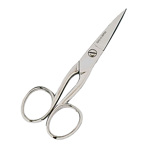 [C909] Nickel-Plated Sewing Scissors 125mm (5 Inch), Straight Blades - Made in Italy