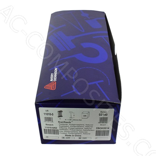 [B1055/25] 25 mm Tag Pins for Standard Tagging Gun - Polypropylene (Box 5000 Pcs) (AVERY DENNISON)