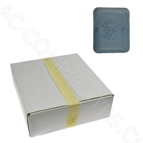 [B125/4] Clay Chalks - BLUE - "TRIFOGLIO" (100 pcs) (Made in Italy)