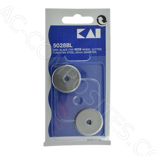 [199] LAME DI RICAMBIO ROLLCUTTER 28 mm STRAIGHT - 2 pz KAI # N5028-BL