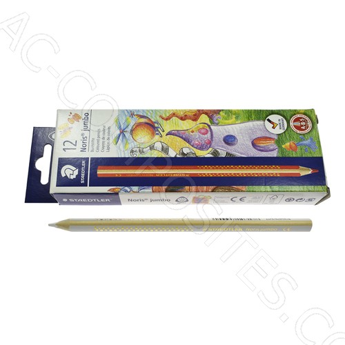 [B345/1] STAEDTLER 1284-0 | Lápis Noris Jumbo Triangular, Branco (12 unid)