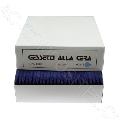 [B135/4] Tizas de Cera para Sastre - AZULES - (100 uds.) - Made in Italy