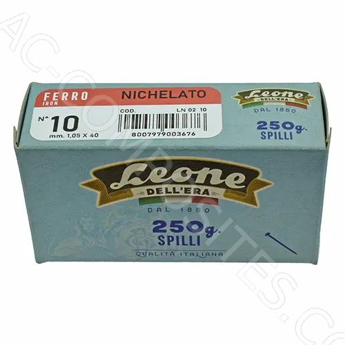 B144 - Nickel Plated Iron Pins (250 gr) - Made in Italy