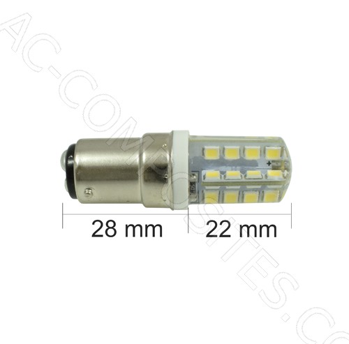 [211/N] Bec cu Baionetă 32 LED 6500K BA15 cu Înveliș din Gel de Silicon pentru Mașini Casnice