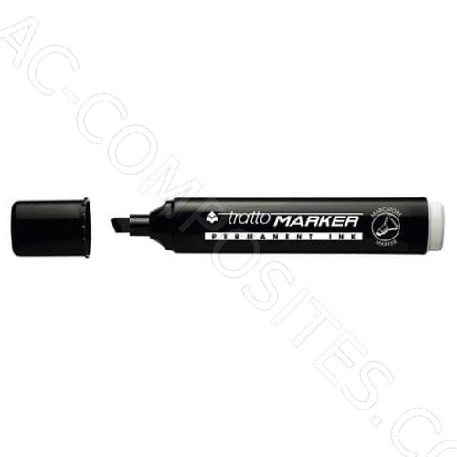 [B153/S-1] TRATTO MARKER INDELEBILE - NERO - PUNTA SCALPELLO