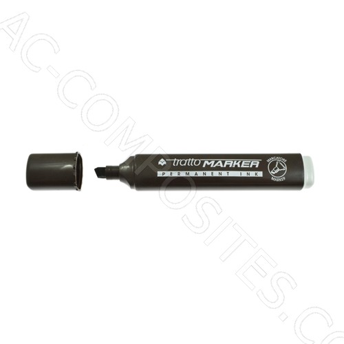 [B153/S-5] TRATTO MARKER INDELEBILE - MARRONE - PUNTA SCALPELLO