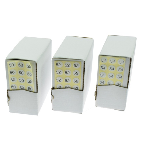 B897 | Adhesive Labels with Number Sizes - Ø 1 cm (5000 Pcs)