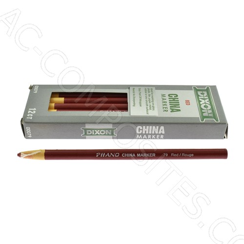 [B179/5] Self-Sharpening Red Wax Pencils (12 Pcs)
