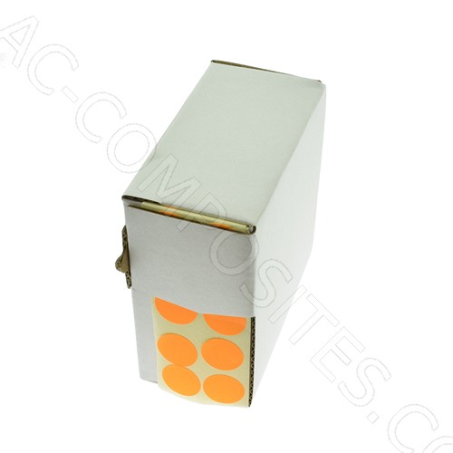 [B181/8] Defect Identification Sticker Ø 1,5 cm - FLUORESCENT ORANGE (3000 Pcs)