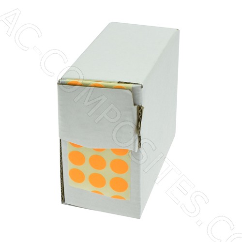 [B187/8] Defect Identification Sticker Ø 1 cm - FLUORESCENT ORANGE (5000 Pcs)