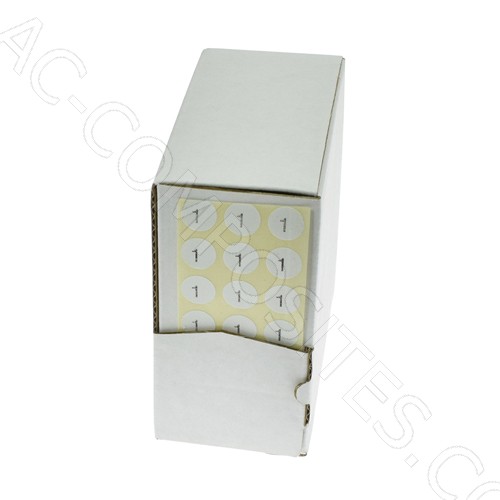 [B398/1] ETICHETTA ADESIVA DIAM.1 CM CON TAGLIA "1" (5000 PZ)