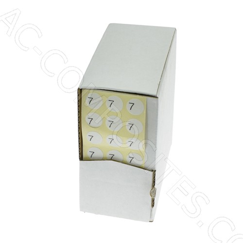 [B398/7] ETICHETTA ADESIVA DIAM.1 CM CON TAGLIA "7" (5000 PZ)