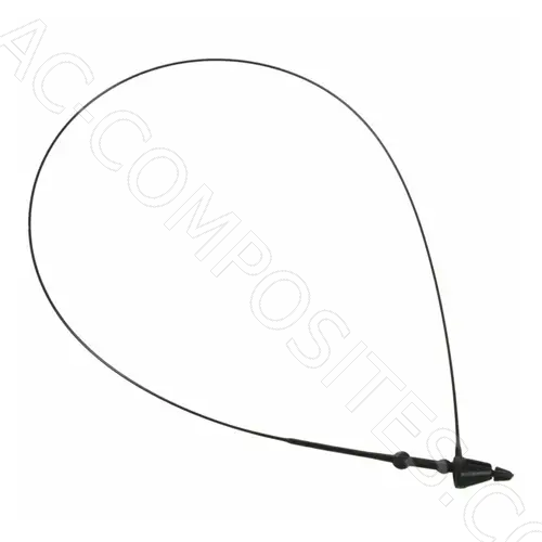 [B56/6NERO] 6" (152mm) Black Snap Lock Pin Security Loop (1,000 Pcs)